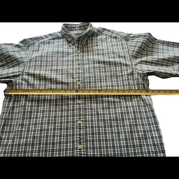 Eddie Bauer Shirt Mens Size L Green Plaid Long Sleeve Button Down Relaxed - Picture 8 of 10
